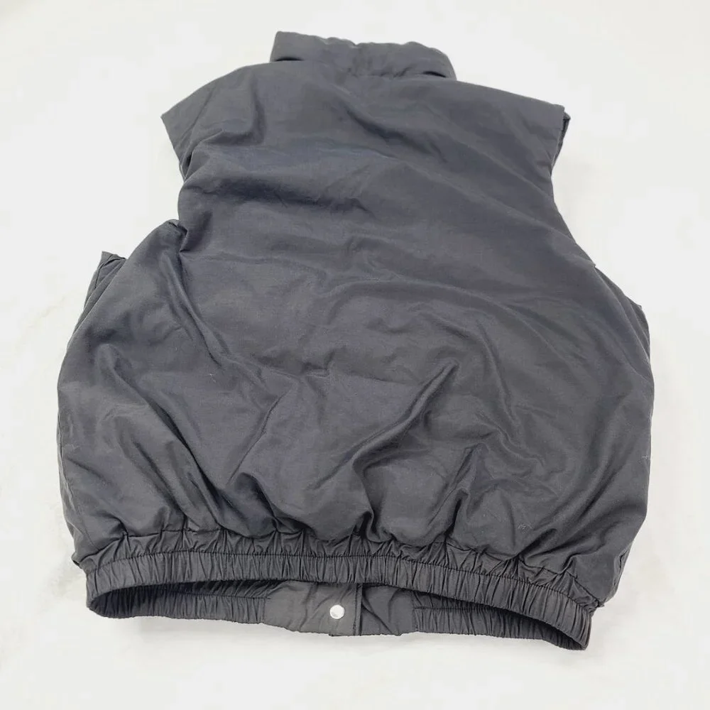 The North Face Men's‎ Black Sleeveless Dual Pocket Snap Fishing Puffer Vest Sz M